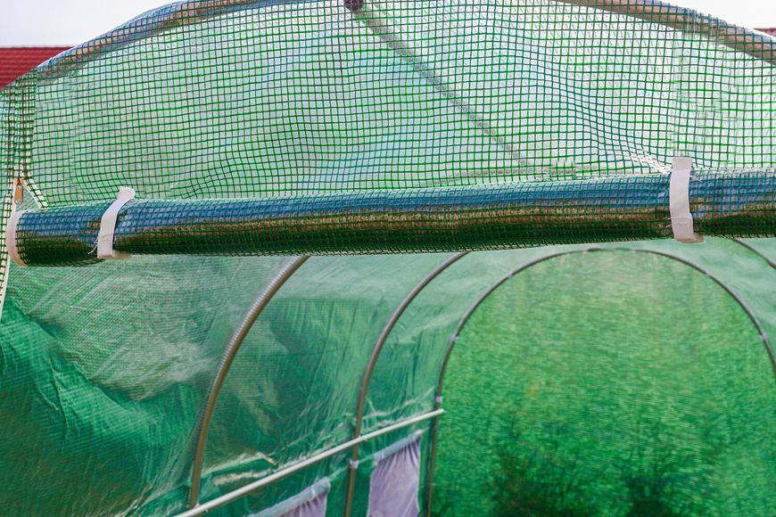 Садова теплиця 7 м&sup2; (3,5 &times; 2 &times; 2 м) з вікнами, армована плівка UV-4, Зелена (Польща) 1481 фото