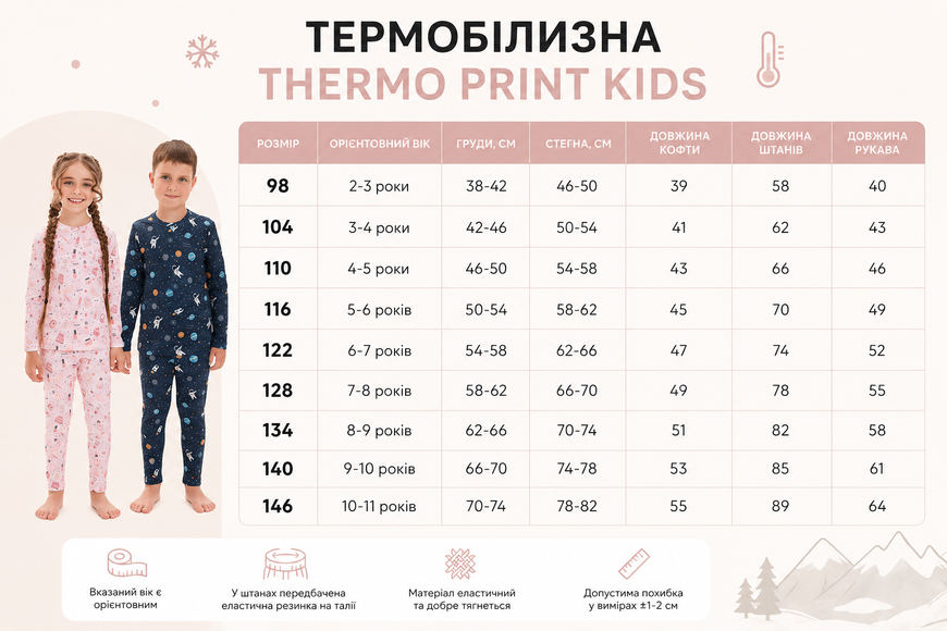 Детское термобельё на флисе WINTER FRIENDS 98р FRIENDS фото