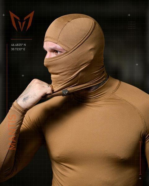 Тактический лонгслив с балаклавой MANTIS&reg; Phantom LS Combat Shirt - Coyote S/M 96924 фото