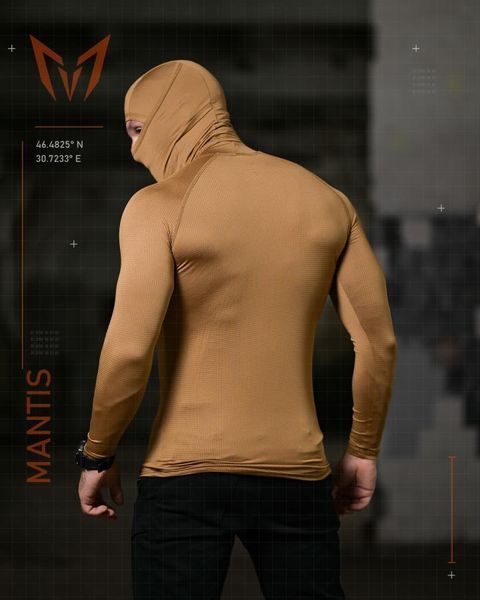 Тактический лонгслив с балаклавой MANTIS&reg; Phantom LS Combat Shirt - Coyote S/M 96924 фото