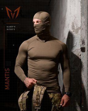 Тактичний лонгслів з балаклавою Mantis Phantom олива S/M 96926 фото