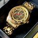 Мужские механические часы Awarder 025 Sharp Gold-Gold с автоподзаводом и золотистым браслетом 1202-0438 фото 3