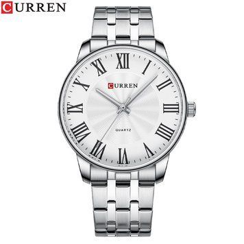 Чоловічий годинник Curren 8422 Silver-White з корпусом із нержавіючої сталі та мінеральним склом 1008-0339 фото