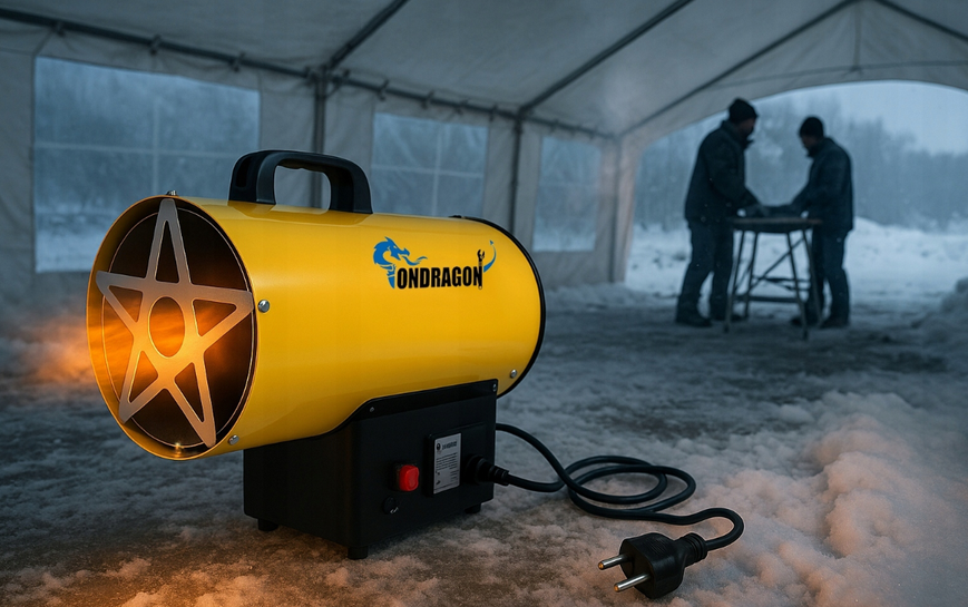 Газовый обогреватель /&nbsp;Газовая тепловая пушка (дуйка) 15 кВт Ondragon (Пропан/Бутан) + шланг и редуктор (Польша) OD5103 фото
