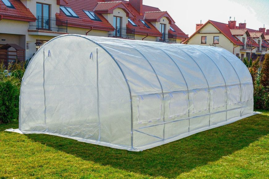 Садовая теплица 18 м2 (6 х 3 х 2 м) с армированной пленкой UV-4, с окнами, Прозрачная (Польша) 1463 фото