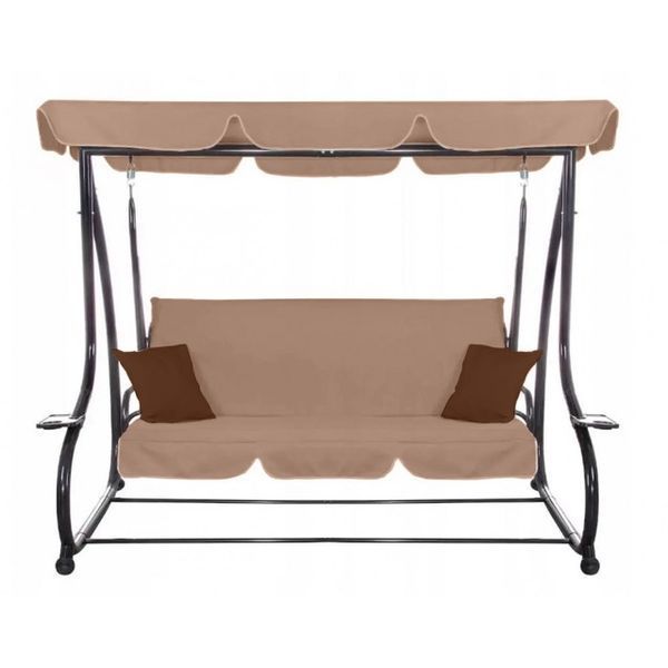 Гойдалка садовая Bonro Garden BW-002 коричневая 3 местная 42400948 фото