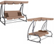 Гойдалка садовая Bonro Garden BW-002 коричневая 3 местная 42400948 фото 6