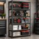 Стеллаж металлический&nbsp;PRIMA HOME 6 полок (220 &times; 90 &times; 40 см) для дома гаража склад магазина, Черный G1451 фото 8