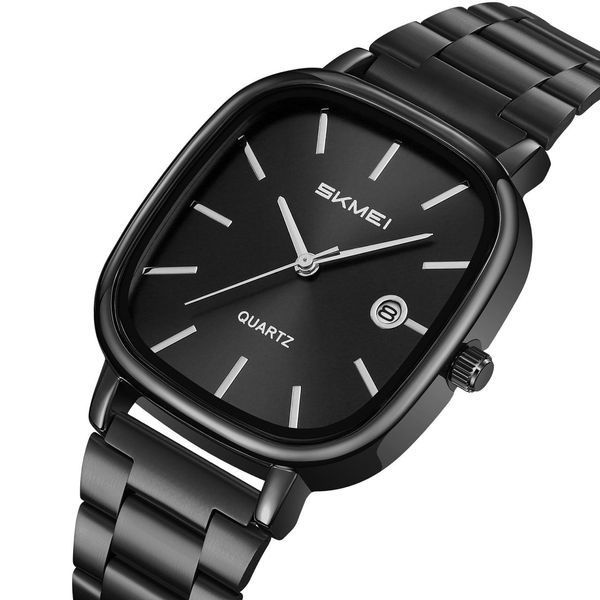 Мужские часы Skmei 2551BKBK All Black с металлическим браслетом и минеральным стеклом 1080-3140 фото