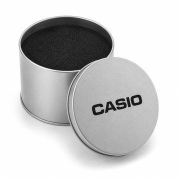 Коробочка металлическая круглая Casio Silver (1000-0409) для хранения часов серебристого цвета 1000-0409 фото