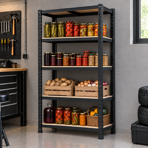 Стеллаж металлический&nbsp;PRIMA HOME 5 полок (180&times;90&times;40 см) для дома гаража склада магазина, Черный G1447 фото