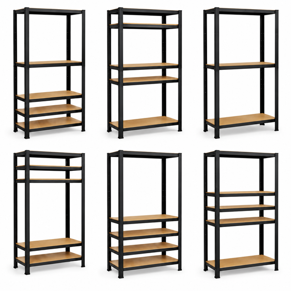 Стеллаж металлический&nbsp;PRIMA HOME 5 полок (180&times;90&times;40 см) для дома гаража склада магазина, Черный G1447 фото